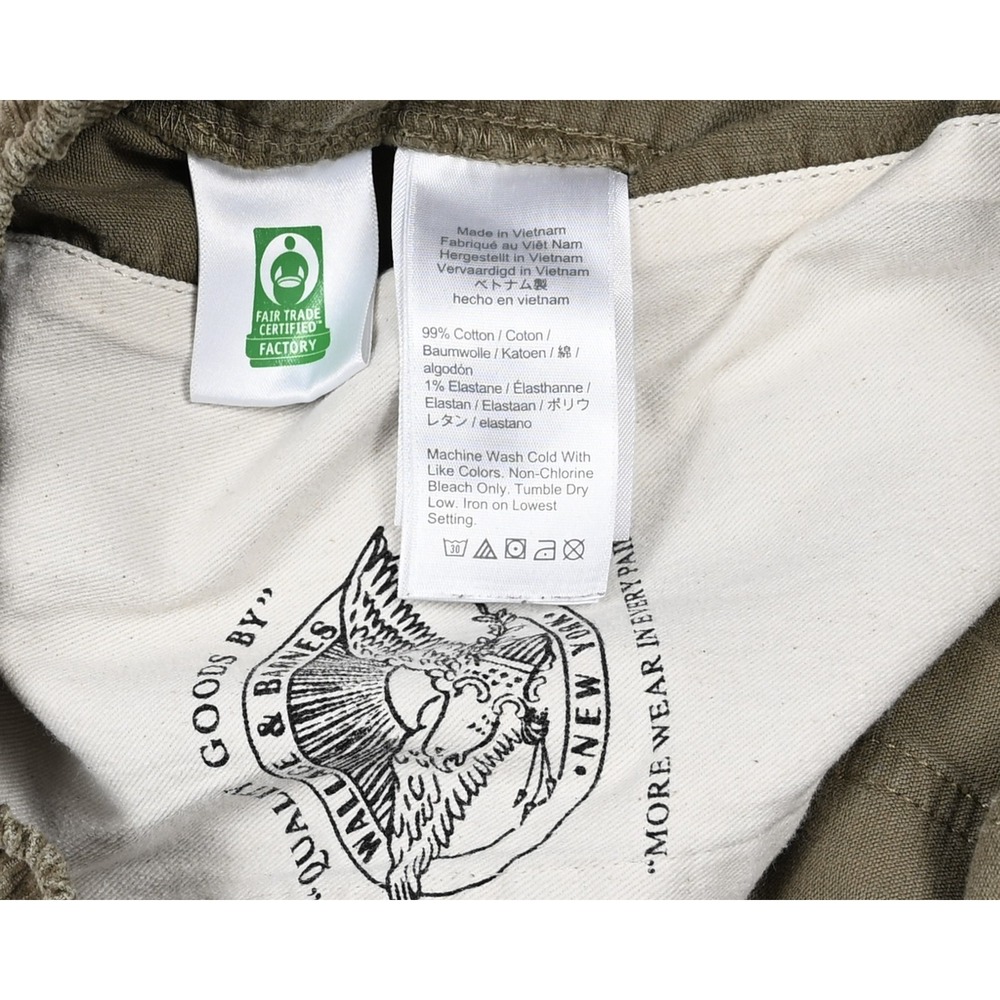 Wallace & Barnes Corduroy Elastic Waist Shorts Khaki Mens Medium 6" Inseam - Picture 8 of 8